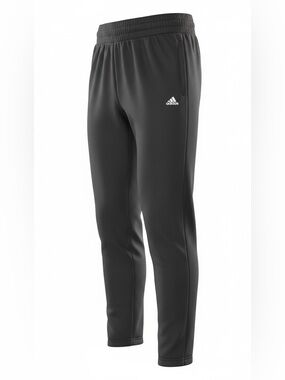 adidas Men's Black Athletic Joggers with White Logo